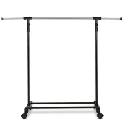 BPHUI Coat Rack Stand Single Hanging Rails Clothes Rack Height Adjustable Organizer Hangers for Clothes Hanger Stainless Steel Drying Storage Rack Freestanding,Easy Assembly