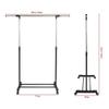 BPHUI Coat Rack Stand Single Hanging Rails Clothes Rack Height Adjustable Organizer Hangers for Clothes Hanger Stainless Steel Drying Storage Rack Freestanding,Easy Assembly view 2