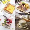 24 Piece Silverware Set Service for 6 Gold Stainless Steel Flatware Set, Cutlery Utensil Set,Durable Home Kitchen Eating Tableware Set,Include Fork Knife Spoon Set,Dishwasher Safe view 2