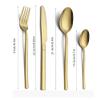 24 Piece Silverware Set Service for 6 Gold Stainless Steel Flatware Set, Cutlery Utensil Set,Durable Home Kitchen Eating Tableware Set,Include Fork Knife Spoon Set,Dishwasher Safe view 4