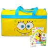 Spongebob Duffle Bag Set For Kids - 4 Pc Bundle With Spongebob Luggage Carry On Suitcase Bag, Spongebob Coloring Book, Stickers, and More (Spongebob Travel Activity Set) view 1