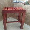 DENGJU Spa Bench Wood Seat Stool Foot Rest Storage Shelf Waterproof Bathroom Stool for Elderly Bath Chair Wood Shower Bench Adult Non-Slip Wooden Shower Seat Bathtub Spa Change Shoes Stool view 2