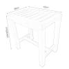 DENGJU Spa Bench Wood Seat Stool Foot Rest Storage Shelf Waterproof Bathroom Stool for Elderly Bath Chair Wood Shower Bench Adult Non-Slip Wooden Shower Seat Bathtub Spa Change Shoes Stool view 3