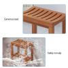 DENGJU Spa Bench Wood Seat Stool Foot Rest Storage Shelf Wood Shower Seat Bench | Waterproof Bathroom Stool for Elderly Bath Chair Adult Non-Slip Stools, Bathroom Stool for Adults with Storage view 4