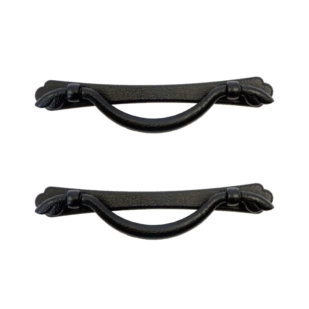 MORIKUNI (Pack of 2) Popular Traditional Curved Handle/Pull/Hardware for Japanese Tansu Cabinets/Chests/Kitchen Cabinets/Drawers (Hirukan-M)