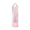 Natural Crystal Point Angel Aura Rose Quartz Healing Stones Tower for Home Decoration 1PC (270-370g) view 1