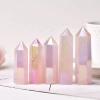 Natural Crystal Point Angel Aura Rose Quartz Healing Stones Tower for Home Decoration 1PC (270-370g) view 2