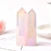 Natural Crystal Point Angel Aura Rose Quartz Healing Stones Tower for Home Decoration 1PC (270-370g) view 4