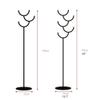 Coat Rack Stand Iron Coat Rack, Solid Wood Coat Stand, Free Standing Hall Coat Tree for Coats, Hats, Bags, Purses, for Entryway, Hallway, Rubberwood Freestanding,Easy Assembly view 2
