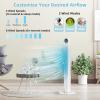 Tangkula 42-Inch Tower Fan with Remote Control, 80 Oscillating Standing Fan w/LED Display, 12H Timer & 3 Wind Modes, Portable & Quiet Floor Bladeless Fan for Bedroom Living Room Home Office (White) view 2