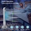 Tangkula 42-Inch Tower Fan with Remote Control, 80 Oscillating Standing Fan w/LED Display, 12H Timer & 3 Wind Modes, Portable & Quiet Floor Bladeless Fan for Bedroom Living Room Home Office (White) view 3
