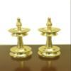 Tangerine Brass Kerala Nilavilakku || Kerala Diya || Kerala Deepak- its Kerala Traditional Brass Oil Lamp - Height -8 inches- Sets of 2 pcs (2) view 1