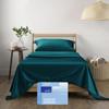 THREAD SPREAD Twin XL Sheets Set Cotton - 400 Thread Count 100% Cotton Twin XL Sheet Set, 3 PC Twin XL Sheets, Cooling & Luxury Sateen Sheets, 16" Deep Pocket Extra Soft Sateen Cotton Sheets (Teal) view 1