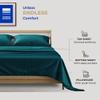 THREAD SPREAD Twin XL Sheets Set Cotton - 400 Thread Count 100% Cotton Twin XL Sheet Set, 3 PC Twin XL Sheets, Cooling & Luxury Sateen Sheets, 16" Deep Pocket Extra Soft Sateen Cotton Sheets (Teal) view 3