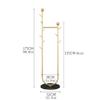 Coat Rack Stand Garment Rack Entryway Freestanding Clothes Racks with Marble Base 1.75cm Metal Pipe Stable Clothing Hanger Easy Assembly Freestanding,Easy Assembly (Color : Gold, Size : Black Base) view 2
