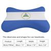2 Pack Car Neck Pillow Nicaragua Flag Softness Car Headrest Pillow for Driving with Memory Foam Pillow Removable view 2