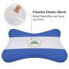 2 Pack Car Neck Pillow Nicaragua Flag Softness Car Headrest Pillow for Driving with Memory Foam Pillow Removable view 3