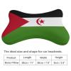2 Pack Car Neck Pillow Western Sahara Flag Softness Car Headrest Pillow for Driving with Memory Foam Pillow Removable view 2