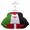 2 Pack Car Neck Pillow Western Sahara Flag Softness Car Headrest Pillow for Driving with Memory Foam Pillow Removable view 4