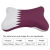 2 Pack Car Neck Pillow Qatar Flag Softness Car Headrest Pillow for Driving with Memory Foam Pillow Removable view 2