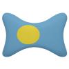 2 Pack Car Neck Pillow Palau Flag Softness Car Headrest Pillow for Driving with Memory Foam Pillow Removable view 1