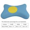 2 Pack Car Neck Pillow Palau Flag Softness Car Headrest Pillow for Driving with Memory Foam Pillow Removable view 2
