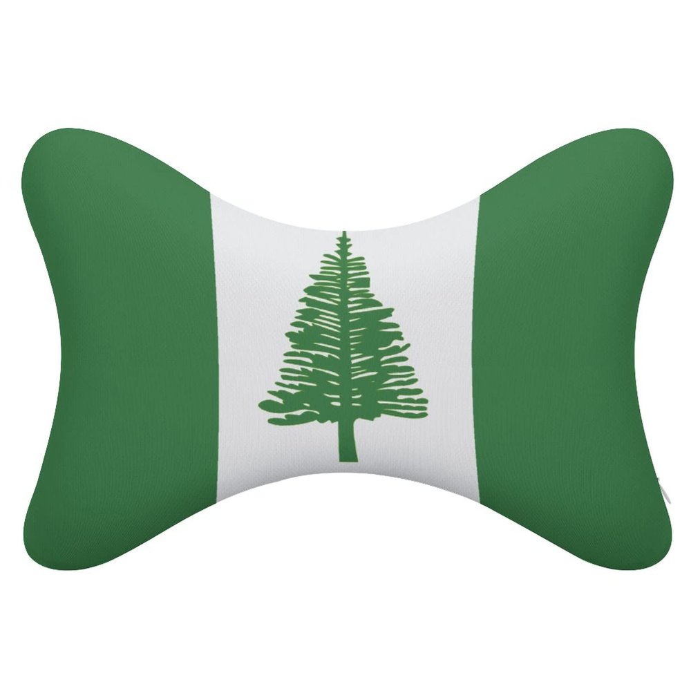 2 Pack Car Neck Pillow Norfolk Lsland Flag Softness Car Headrest Pillow for Driving with Memory Foam Pillow Removable