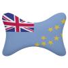 2 Pack Car Neck Pillow Tuvalu Flag Softness Car Headrest Pillow for Driving with Memory Foam Pillow Removable view 1