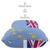 2 Pack Car Neck Pillow Tuvalu Flag Softness Car Headrest Pillow for Driving with Memory Foam Pillow Removable view 4