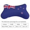 2 Pack Car Neck Pillow New Zealand Flag Softness Car Headrest Pillow for Driving with Memory Foam Pillow Removable view 2