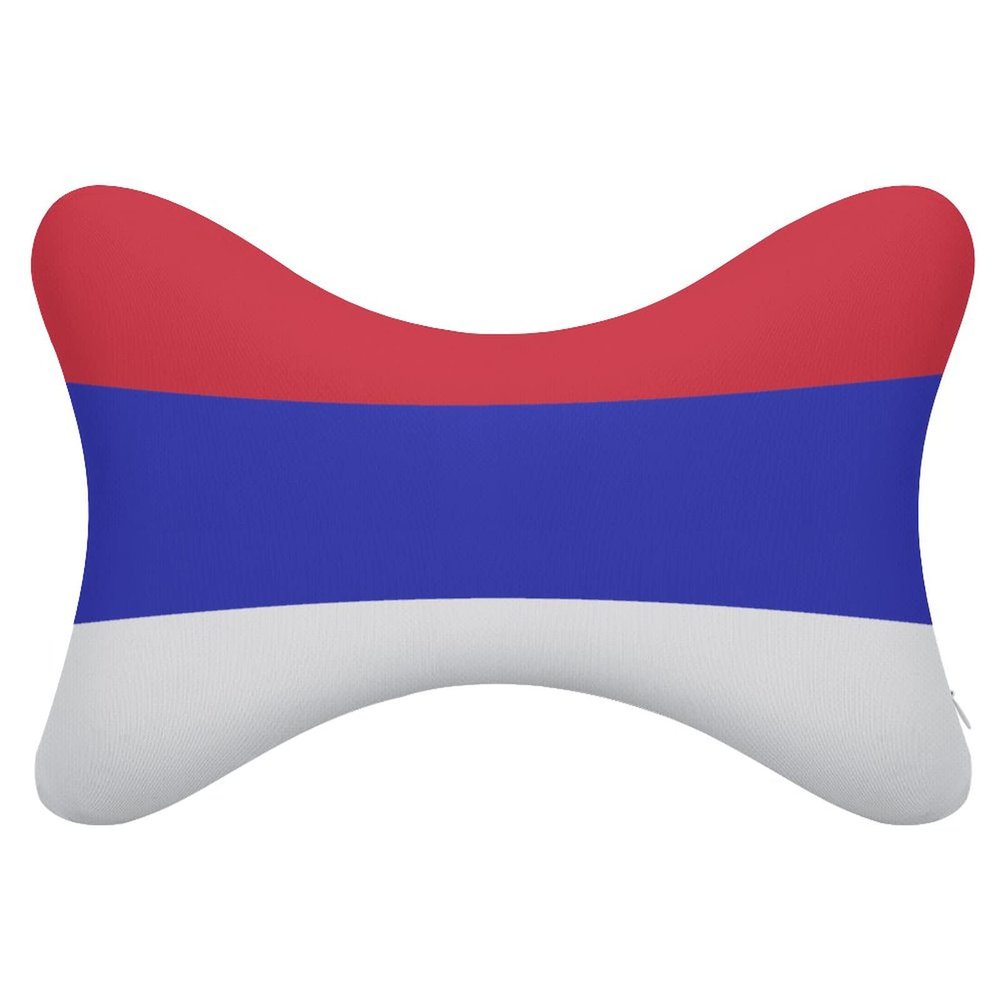2 Pack Car Neck Pillow Republika Srpska Flag Softness Car Headrest Pillow for Driving with Memory Foam Pillow Removable