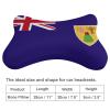 2 Pack Car Neck Pillow Turks and Caicos Lslands Flag Softness Car Headrest Pillow for Driving with Memory Foam Pillow Removable view 2