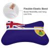 2 Pack Car Neck Pillow Turks and Caicos Lslands Flag Softness Car Headrest Pillow for Driving with Memory Foam Pillow Removable view 3