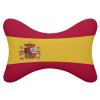 2 Pack Car Neck Pillow Spain Flag Softness Car Headrest Pillow for Driving with Memory Foam Pillow Removable view 1