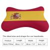 2 Pack Car Neck Pillow Spain Flag Softness Car Headrest Pillow for Driving with Memory Foam Pillow Removable view 2