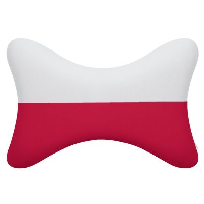2 Pack Car Neck Pillow Poland Flag Softness Car Headrest Pillow for Driving with Memory Foam Pillow Removable
