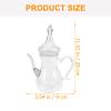 1Pc Glass Teapot, Tea Kettle Infuser Clear Decorative Water Kettle Coffee Dispenser Bottle Milk Serving Pot Flower for Home and Restaurant, 1000ml view 3