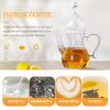 1Pc Glass Teapot, Tea Kettle Infuser Clear Decorative Water Kettle Coffee Dispenser Bottle Milk Serving Pot Flower for Home and Restaurant, 1000ml view 4