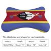 2 Pack Car Neck Pillow Swaziland Flag Softness Car Headrest Pillow for Driving with Memory Foam Pillow Removable view 2