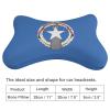 2 Pack Car Neck Pillow Northern Mari-ana Lslands Flag Softness Car Headrest Pillow for Driving with Memory Foam Pillow Removable view 2