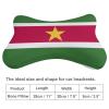 2 Pack Car Neck Pillow Suriname Flag Softness Car Headrest Pillow for Driving with Memory Foam Pillow Removable view 2