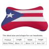 2 Pack Car Neck Pillow Puerto Rico Flag Softness Car Headrest Pillow for Driving with Memory Foam Pillow Removable view 2