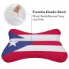 2 Pack Car Neck Pillow Puerto Rico Flag Softness Car Headrest Pillow for Driving with Memory Foam Pillow Removable view 3