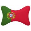 2 Pack Car Neck Pillow Portugal Flag Softness Car Headrest Pillow for Driving with Memory Foam Pillow Removable view 1