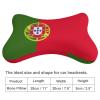 2 Pack Car Neck Pillow Portugal Flag Softness Car Headrest Pillow for Driving with Memory Foam Pillow Removable view 2
