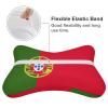 2 Pack Car Neck Pillow Portugal Flag Softness Car Headrest Pillow for Driving with Memory Foam Pillow Removable view 3