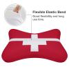 2 Pack Car Neck Pillow Switzerland Flag Softness Car Headrest Pillow for Driving with Memory Foam Pillow Removable view 3