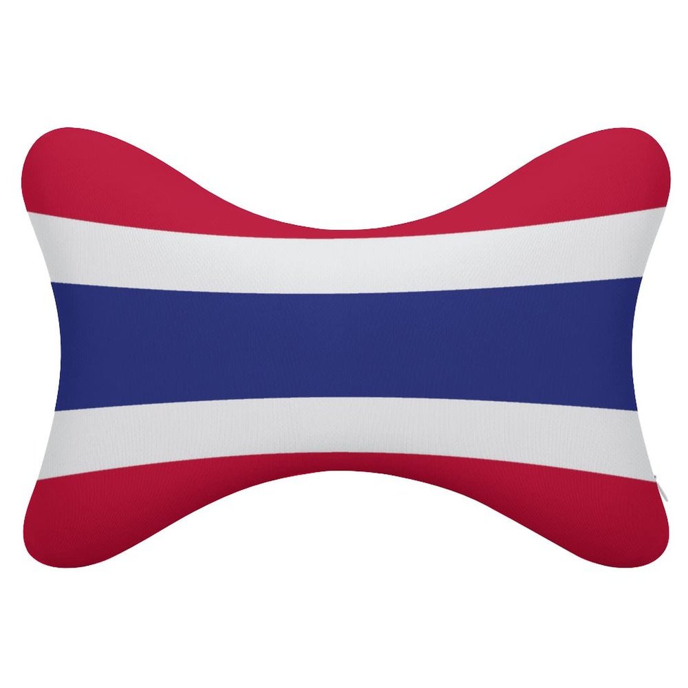 2 Pack Car Neck Pillow Thailand Flag Softness Car Headrest Pillow for Driving with Memory Foam Pillow Removable