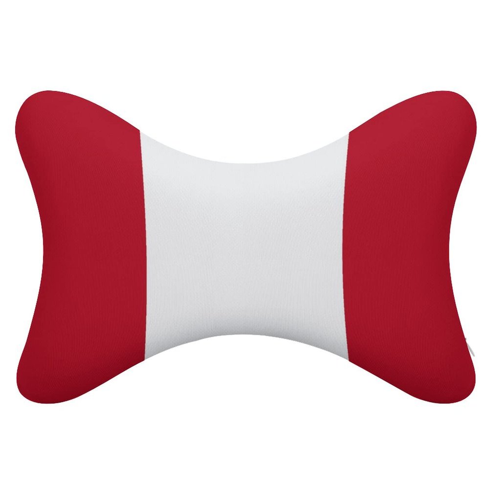 2 Pack Car Neck Pillow Peru Flag Softness Car Headrest Pillow for Driving with Memory Foam Pillow Removable