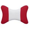 2 Pack Car Neck Pillow Peru Flag Softness Car Headrest Pillow for Driving with Memory Foam Pillow Removable view 1